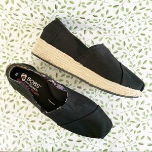 Bobs by Skechers black espadrille shoes